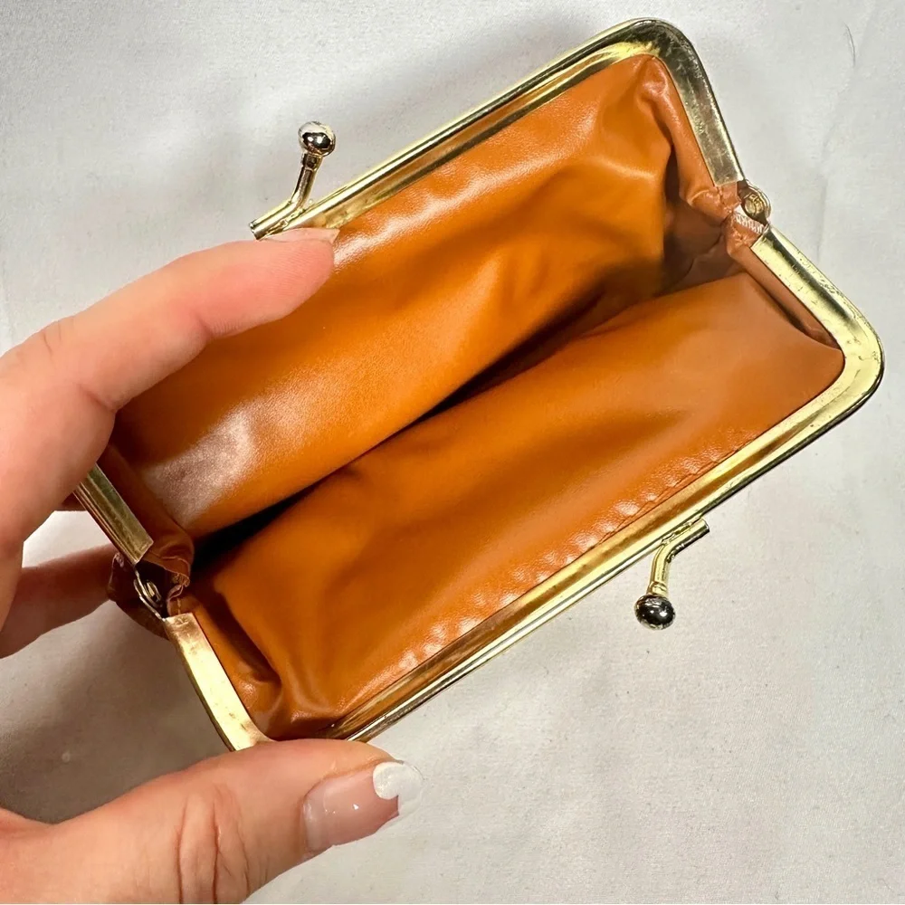 Sun King vintage faux leather paisley 4-piece wallet set boho retro chic tan